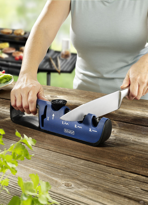 Haushaltshelfer - Livington Blade Star: Schärfen, schneiden und polieren in Sekunden Ansicht 2 Haushaltshelfer - Livington Blade Star: Schärfen, schneiden und polieren in Sekunden, in Farbe BLAU Ansicht 2
