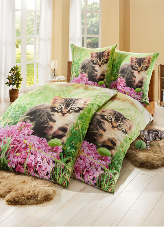 - Bettwäsche-Garnitur mit Reißverschluss, in Farbe MULTICOLOR