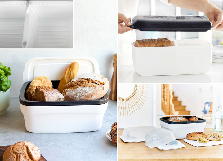Backen - Tupperware BreadSmart Brotbehälter Ansicht 9 Backen - Tupperware BreadSmart Brotbehälter, in Farbe WEISS-SCHWARZ, in Ausführung BreadSmart Junior Ansicht 9