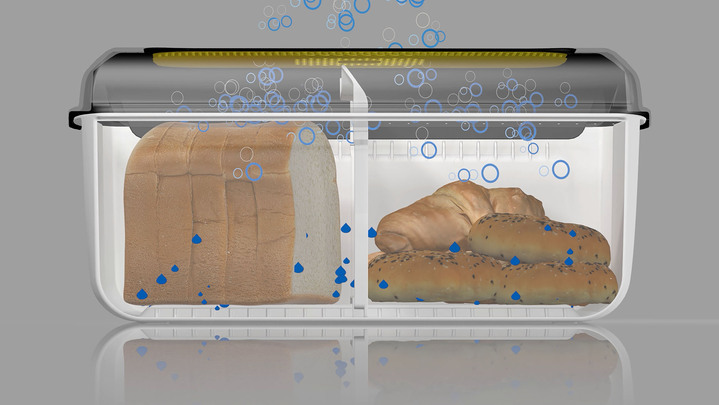 Backen - Tupperware BreadSmart Brotbehälter Ansicht 7 Backen - Tupperware BreadSmart Brotbehälter, in Farbe WEISS-SCHWARZ, in Ausführung BreadSmart Junior Ansicht 7