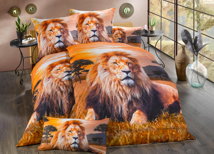 Bettwäschegarnituren - Bettwäsche-Garnitur mit Reißverschluss, in Größe 111 (40x80 cm + 135x200 cm) bis 115 (80x80 cm + 155x220 cm), in Farbe MULTICOLOR Ansicht 2