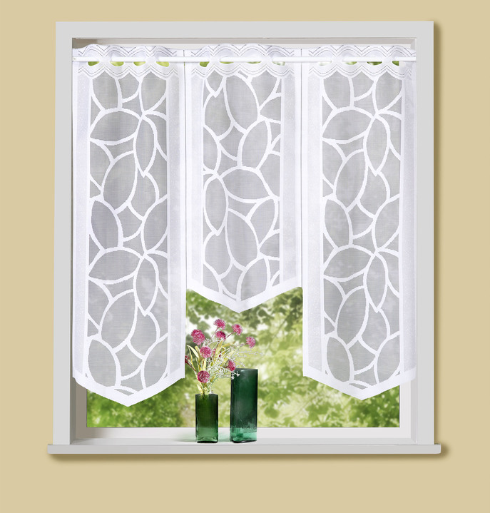 Fensterbehang mit Stangendurchzug, 3-teilig - Gardinen | BADER