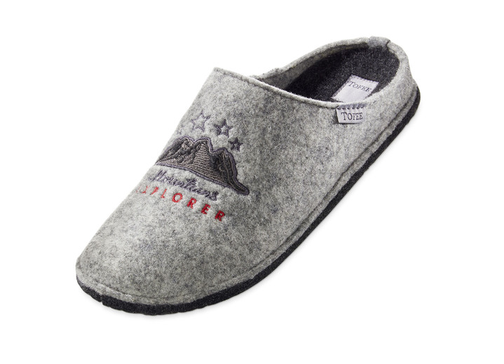 Hausschuhe - Bequemer Herren-Hausschuh Ansicht 4 Hausschuhe - Bequemer Herren-Hausschuh, in Größe 039 bis 046, in Farbe BLAU Ansicht 4