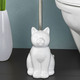 - WC-Garnitur im Katzen-Design, in Farbe WEISS – Farbe WEISS – Ansicht 1
