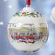 Weihnachten - Jahresschmuck 2023 aus dem Hause Hutschenreuther – Farbe WEISS – Ansicht 1 Weihnachten - Jahresschmuck 2023 aus dem Hause Hutschenreuther, in Farbe WEISS, in Ausführung Jahreskugel 2023 – Farbe WEISS – Ansicht 1