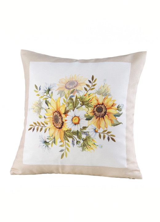 Tischdecken - Tisch- und Raumdekoration mit Sonnenblumen-Motiv, in Größe 101 (Deckchen, 35x 50 cm) bis 404 (Kissenbezug, 40x 40 cm), in Farbe BUNT Ansicht 4