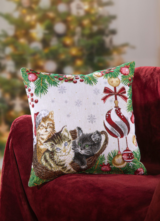 - Weihnachtlicher Kissenbezug in Gobelin-Qualität, in Farbe BUNT