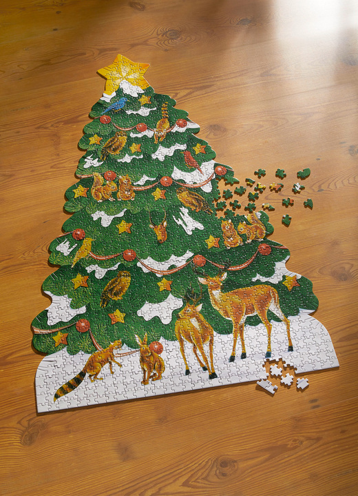 - Puzzle Weihnachten, 1000-teilig, in Farbe GRÜN-WEISS-ROT