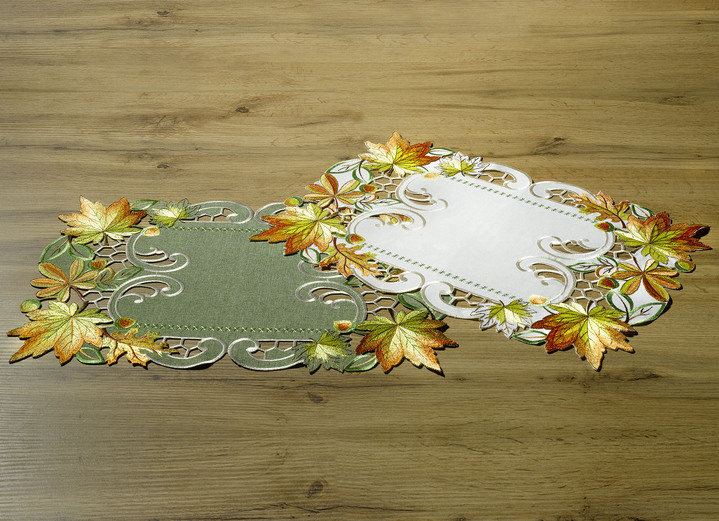 Tischdecken - Tisch- und Raumdekoration, in Größe 101 (Deckchen, 35x 50 cm) bis 404 (Kissenbezug, 40x 40 cm), in Farbe GRÜN Ansicht 4