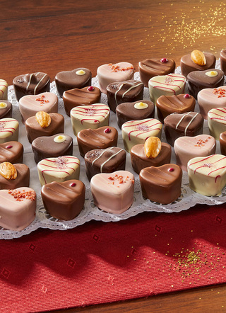 Weihnachten - Lauensteiner Herzen, 225 g, in Farbe BUNT