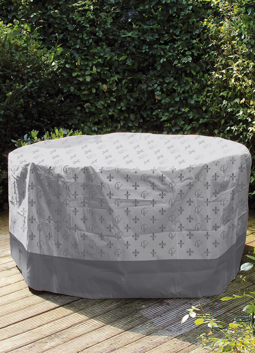 Winterlicher Garten - Witterungs- und UV-beständige Abdeckhüllen Ansicht 6 Winterlicher Garten - Witterungs- und UV-beständige Abdeckhüllen, in Farbe GRAU, in Ausführung für Schirm, ø 35 cm, Höhe 140 cm Ansicht 6