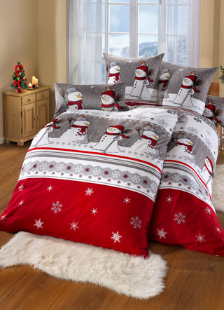 Bettwäschegarnituren - Bettwäsche-Garnitur in Soft-Biber Qualität, in Größe 111 (40x80 cm + 135x200 cm) bis 115 (80x80 cm + 155x220 cm), in Farbe MULTICOLOR