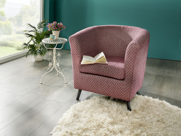 Sessel - Sessel auf stabilem Holzgrundgestell, in Farbe ROT Ansicht 1