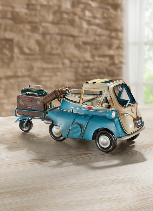 Sammlermodelle - BMW Isetta mit Anhänger, in Farbe BLAU Ansicht 3