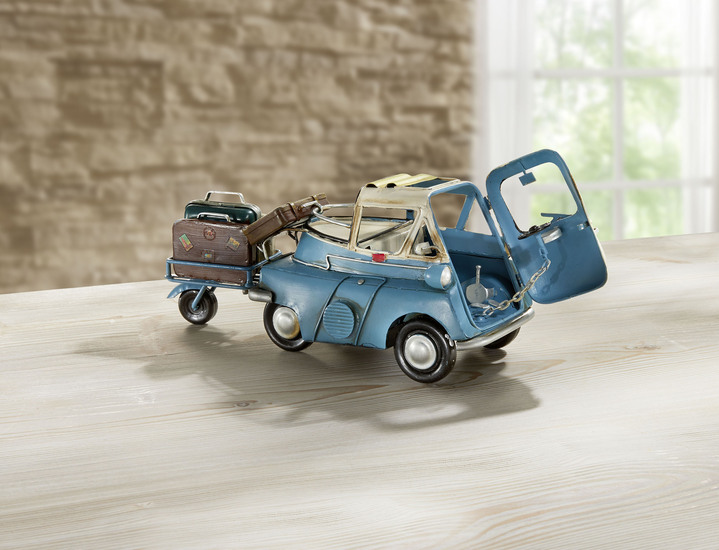 Sammlermodelle - BMW Isetta mit Anhänger, in Farbe BLAU Ansicht 2