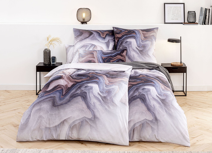 Bettwäschegarnituren - Mako-Satin Bettwäsche-Garnitur von Estella Ansicht 2 Bettwäschegarnituren - Mako-Satin Bettwäsche-Garnitur von Estella, in Größe 112 (80x80 cm + 135x200 cm) bis 121 (Kissenbezug, 40x80 cm), in Farbe ROT Ansicht 2