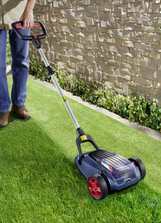 Gartenpflege - Akku-Einhandrasenmäher ERM 18-0  (Akku und Ladegerät nicht im Lieferumfang), in Farbe BLAU-SCHWARZ-ROT Ansicht 3