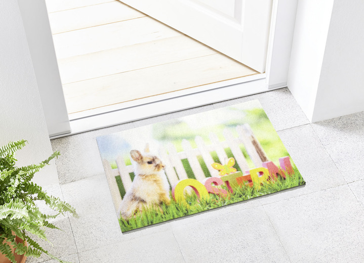 - Fußmatte mit Osterhasen-Motiv, in Farbe BUNT