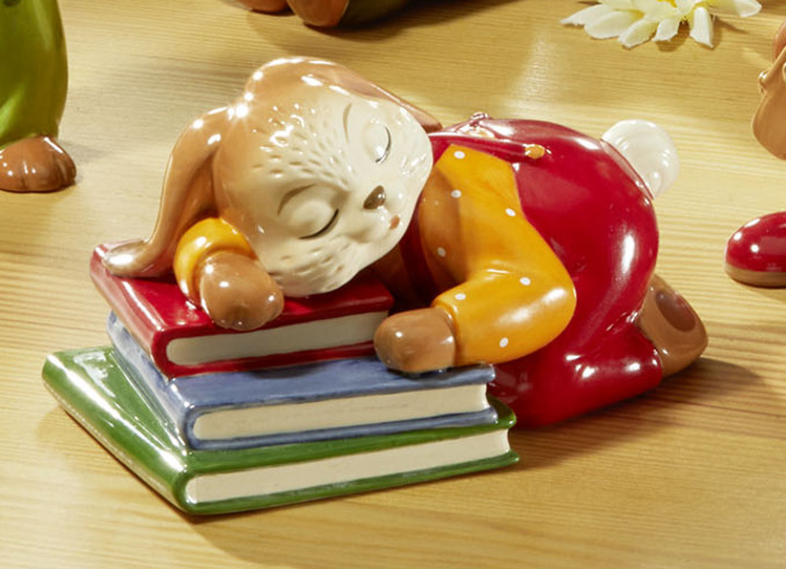 - Handgefertigte Hasenschule aus dem Hause Goebel, in Farbe BUNT, in Ausführung Hasenjunge – Frecher Bengel Ansicht 7