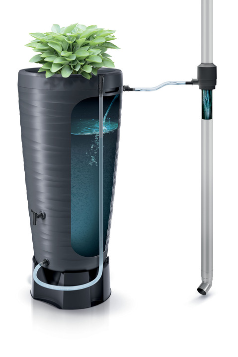 Gartenpflege - Regentonne in klassischer Wellenoptik, in Farbe GRAU Ansicht 5