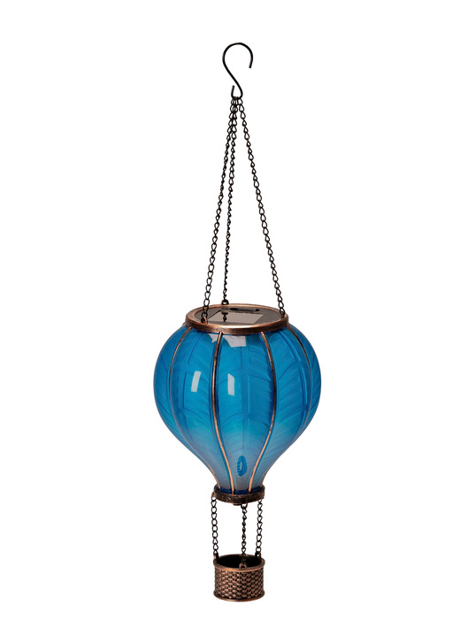 Gartenbeleuchtung - Solar-Heißluftballon mit Flackereffekt, in Farbe BLAU Ansicht 1