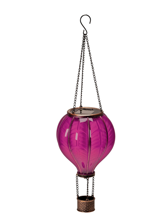 Gartenbeleuchtung - Solar-Heißluftballon mit Flackereffekt, in Farbe BLAU Ansicht 3