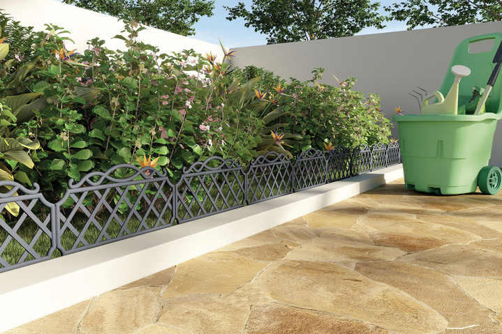 Gartengeräte und Zubehör - Zaunelemente, 6er-Set, in Farbe ANTHRAZIT Ansicht 1