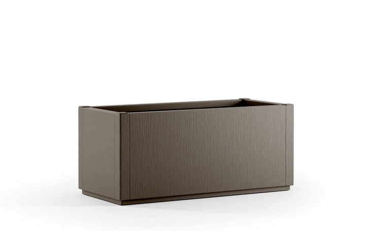 Blumentöpfe und Pflanzgefäße - Pflanzkasten aus recyceltem Polypropylen, in Farbe WEISS, in Ausführung Ohne Spalier, schmal Ansicht 5