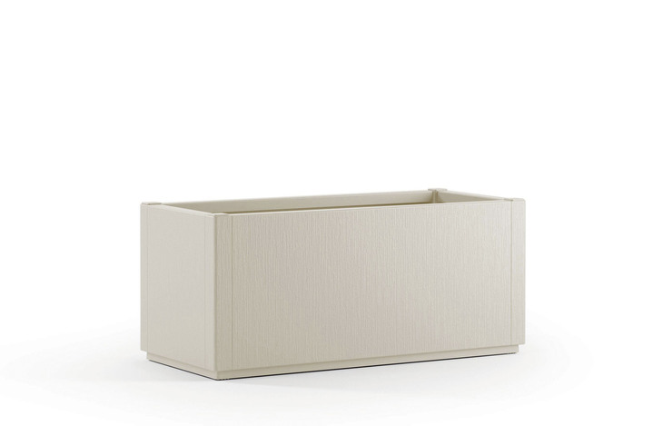 Blumentöpfe und Pflanzgefäße - Pflanzkasten aus recyceltem Polypropylen, in Farbe WEISS, in Ausführung Ohne Spalier, schmal Ansicht 6