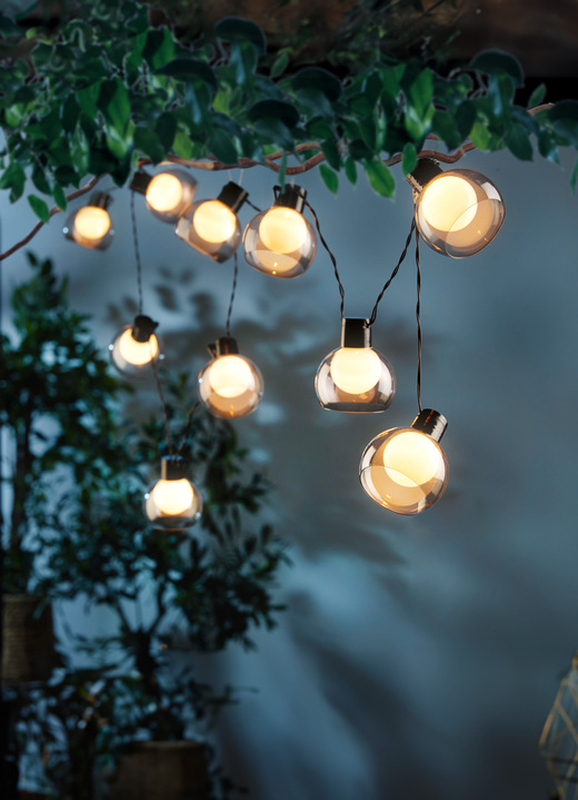 Gartenbeleuchtung - LED-Solarlichterkette, in Farbe SCHWARZ Ansicht 1