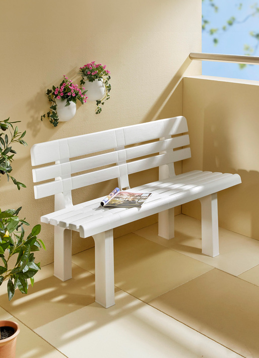 Gartenmöbel - Kompaktes Bänkchen Genziana für 2 Personen, in Farbe ANTHRAZIT Ansicht 3