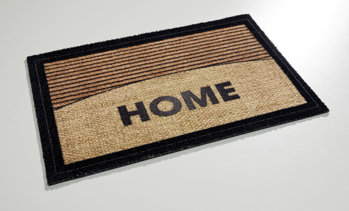 Fußmatten - Fußmatte mit rutschhemmender Rückseite, in Farbe NATUR SCHWARZ Ansicht 3