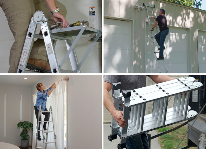 Haushaltshelfer - Multifunktionale Allzweck-Leiter Hammersmith Super Ladder Ansicht 3 Haushaltshelfer - Multifunktionale Allzweck-Leiter Hammersmith Super Ladder, in Farbe SILBER Ansicht 3