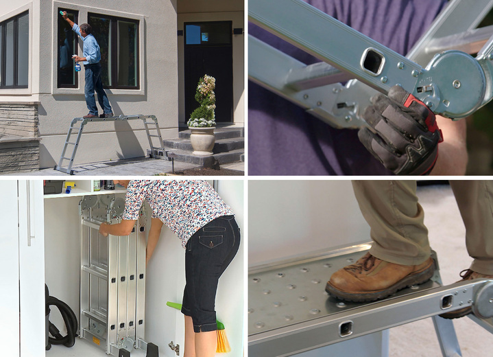 Haushaltshelfer - Multifunktionale Allzweck-Leiter Hammersmith Super Ladder Ansicht 4 Haushaltshelfer - Multifunktionale Allzweck-Leiter Hammersmith Super Ladder, in Farbe SILBER Ansicht 4