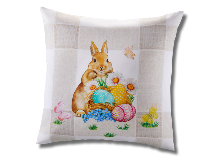 Tischdecken - Zauberhafte Tischdecke mit niedlichen Ostermotiven, in Größe 101 (Deckchen, 35x 50 cm) bis 404 (Kissenbezug, 40x 40 cm), in Farbe BUNT Ansicht 3