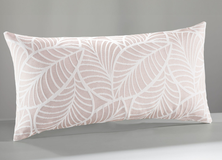 Tagesdecken - Tagesdecke und Kissenbezüge mit naturnahen Blättermotiven, in Größe 873 (Einzelbett, 135x210 cm) bis 924 (Kissenbezug, 40 x 80 cm), in Farbe BEIGE Ansicht 13