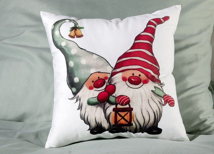 Dekokissen & Hüllen - Kissenbezug Wichtel mit Reißverschluss, in Farbe BUNT Ansicht 2