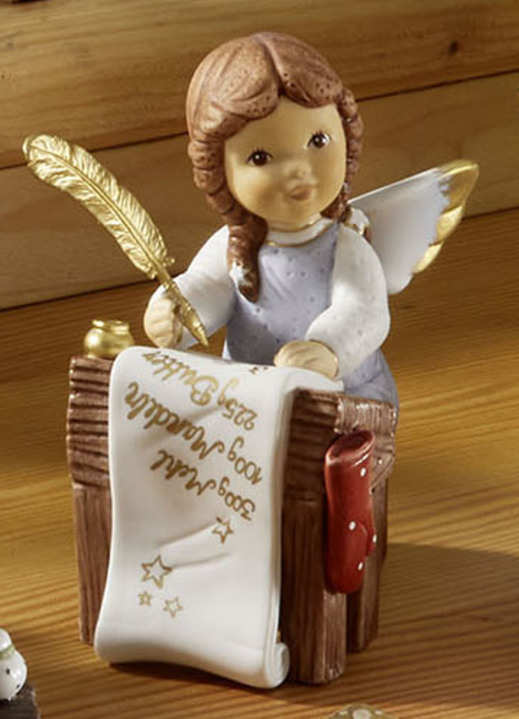 Goebel-Figuren - Szene Lebkuchenbäckerei aus der Nina & Marco-Serie Ansicht 5 Goebel-Figuren - Szene Lebkuchenbäckerei aus der Nina & Marco-Serie, in Farbe BLAU, in Ausführung Engel mit Waage Ansicht 5