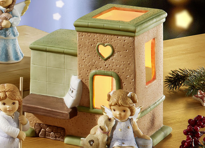 Goebel-Figuren - Szene Lebkuchenbäckerei aus der Nina & Marco-Serie Ansicht 6 Goebel-Figuren - Szene Lebkuchenbäckerei aus der Nina & Marco-Serie, in Farbe BLAU, in Ausführung Engel mit Waage Ansicht 6
