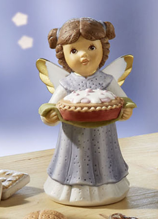 - Lebkuchenbäckerei-Szene aus Porzellan, in Farbe BLAU, in Ausführung Engel mit Kuchen Ansicht 1
