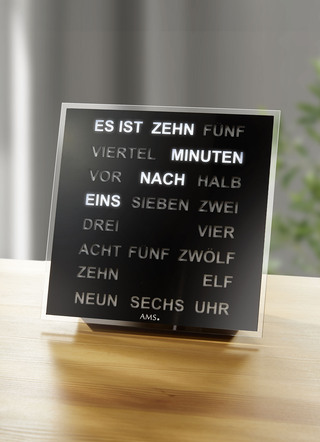 Digitale Tischuhr ohne Zeiger