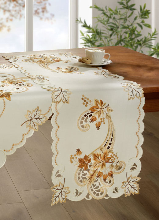 Tischdecken - Farbenfroh bestickte Tisch- und Raumdekoration, in Größe 101 (Deckchen, 35x 50 cm) bis 404 (Kissenbezug, 40x 40 cm), in Farbe ECRU-BUNT Ansicht 8