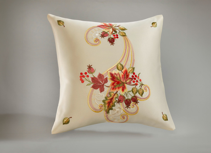 Tischdecken - Farbenfroh bestickte Tisch- und Raumdekoration, in Größe 101 (Deckchen, 35x 50 cm) bis 404 (Kissenbezug, 40x 40 cm), in Farbe ECRU-BUNT Ansicht 2