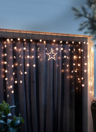 Weihnachtliche Dekorationen - Sternenvorhang, in Farbe SCHWARZ