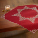 Tischdecken - Tischdecke mit aufwendigen Stickereien, in Größe 101 (Deckchen, 35x 50 cm) bis 404 (Kissenbezug, 40x 40 cm), in Farbe ROT – Farbe ROT – Ansicht 3