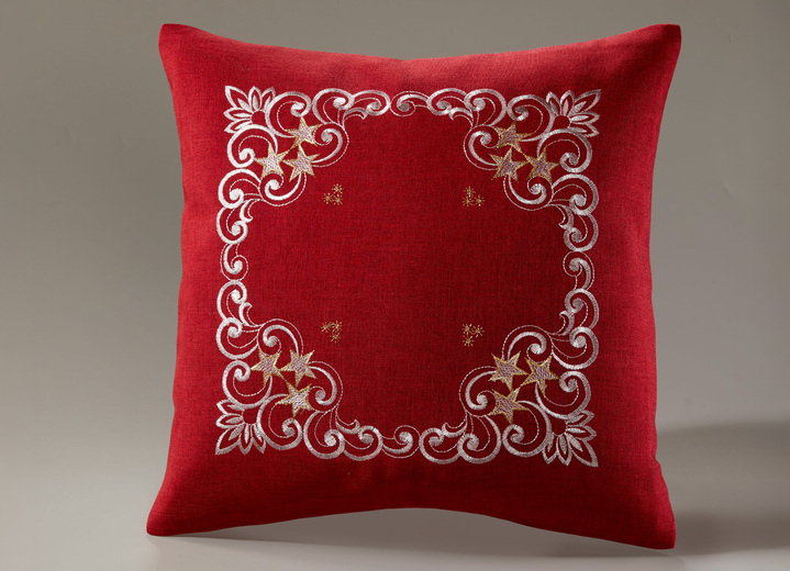 Tischdecken - Tischdecke mit aufwendigen Stickereien, in Größe 101 (Deckchen, 35x 50 cm) bis 404 (Kissenbezug, 40x 40 cm), in Farbe ROT Ansicht 8