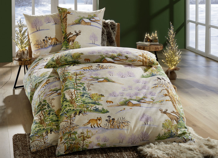 Bettwäsche - Bettwäsche-Garnitur, in Größe 111 (40x80 cm + 135x200 cm) bis 412 (2x 80x80 cm + 2x 135x200 cm), in Farbe NATUR Ansicht 2