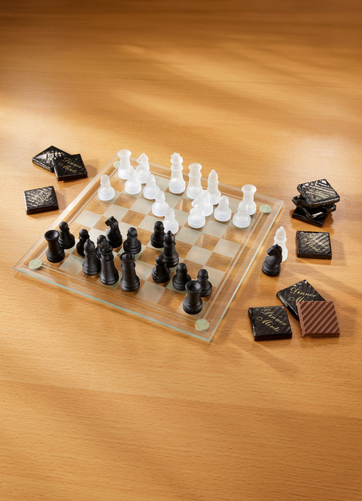- Schach-Set, in Farbe SCHWARZ-WEISS