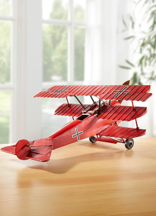 Sammlermodelle - Flugzeug „Red Baron“, in Farbe ROT – Farbe ROT – Ansicht 