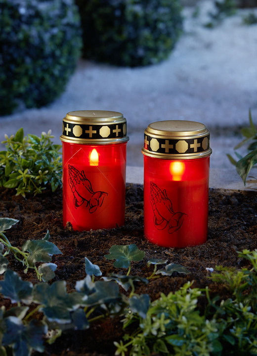 Gartendekoration - LED-Grablicht, 2er-Set, in Farbe WEISS Ansicht 2